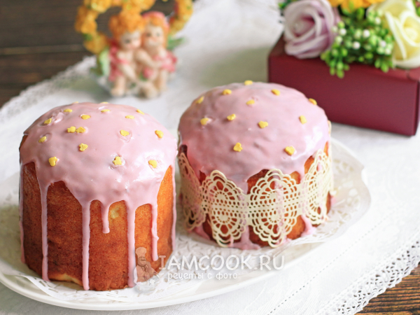 Творожный кулич с изюмом, рецепт с фото