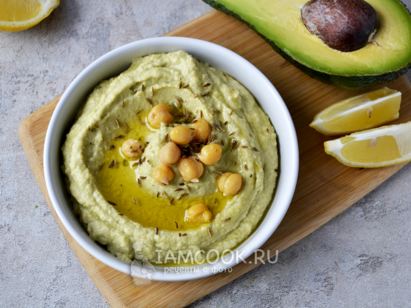 Хумус с авокадо, рецепт с фото