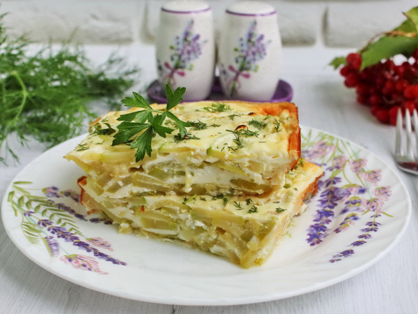 Заливные кабачки, рецепт с фото