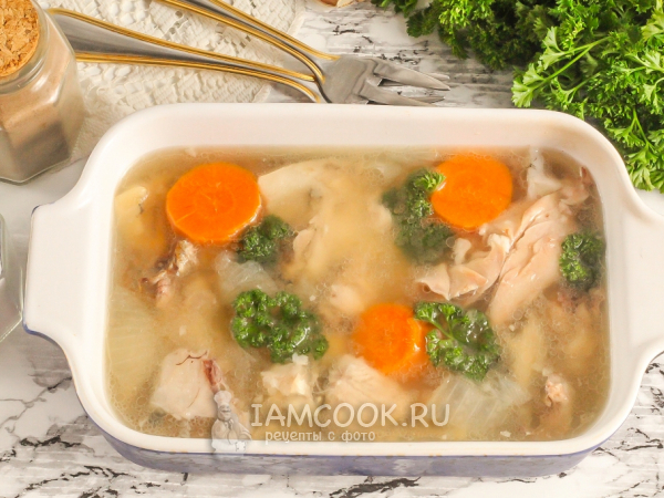 Заливное из головы толстолобика без желатина, рецепт с фото