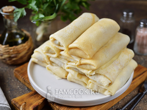 Блинчики с сердцем свиным, рецепт с фото