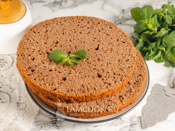 Шоколадный бисквит на кефире в мультиварке, рецепт с фото