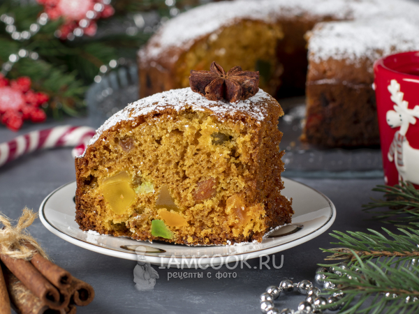 Рождественский апельсиновый кекс, рецепт с фото