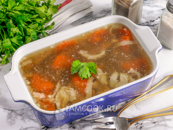 Заливное из свиного сердца с желатином, рецепт с фото