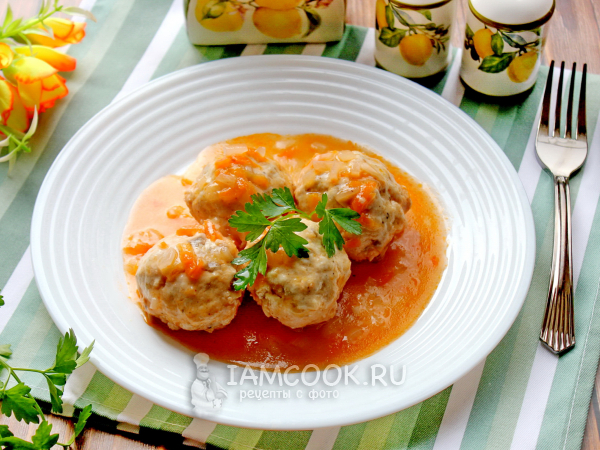 Тефтели из индейки в томатном соусе, рецепт с фото