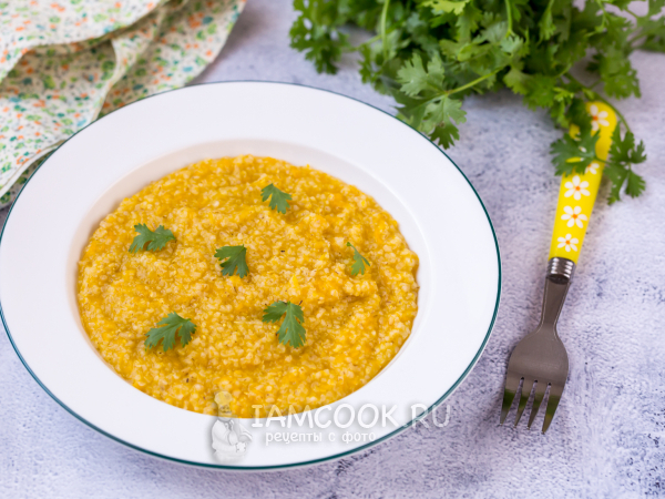 Ячневая каша с тыквой на воде, рецепт с фото