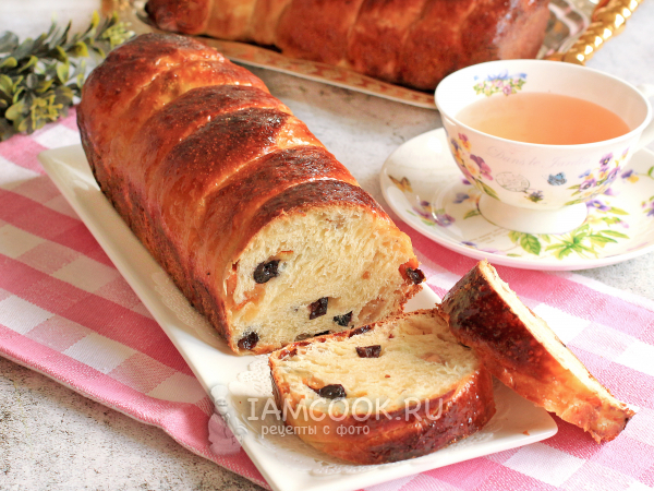 Рождественский хлеб (из сладкого ночного теста), рецепт с фото