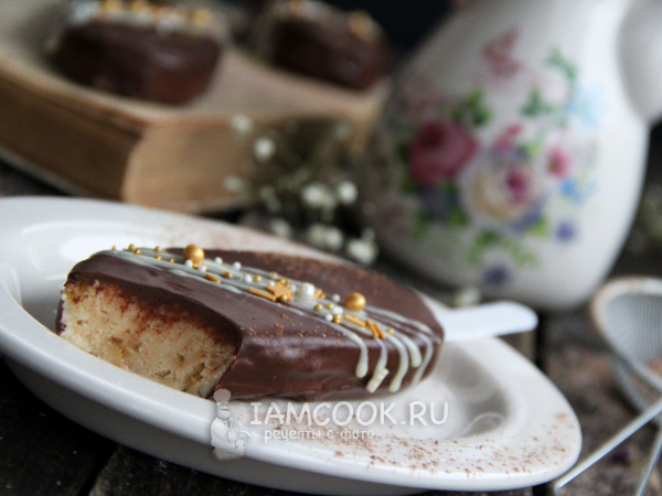 Пирожное «Эскимо» из бисквита (+кейк-попсы), рецепт с фото