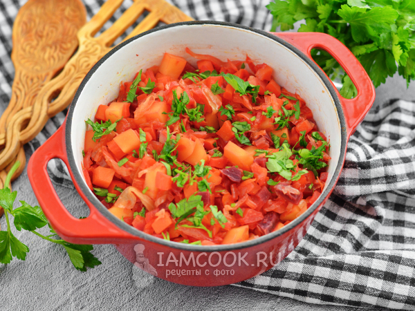 Овощное рагу со свеклой, рецепт с фото