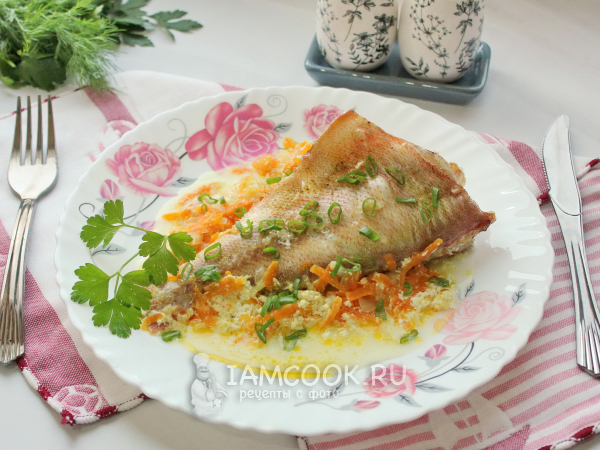 Морской окунь в сливках в духовке, рецепт с фото