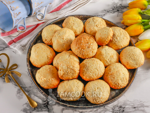 Печенье «Чиполлино» с кунжутом, рецепт с фото