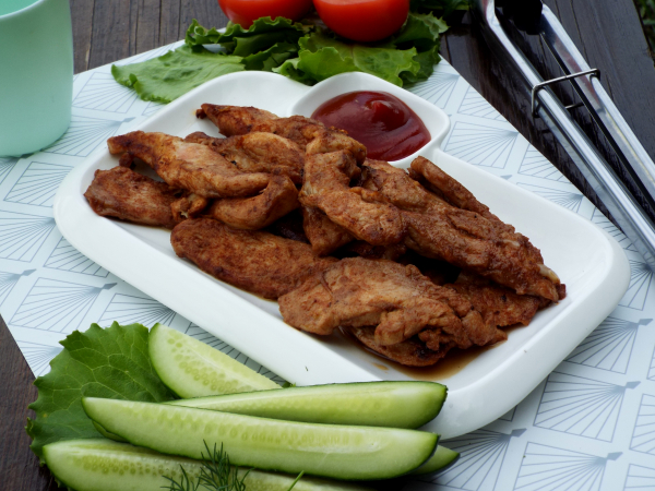 Садж из курицы на костре, рецепт с фото