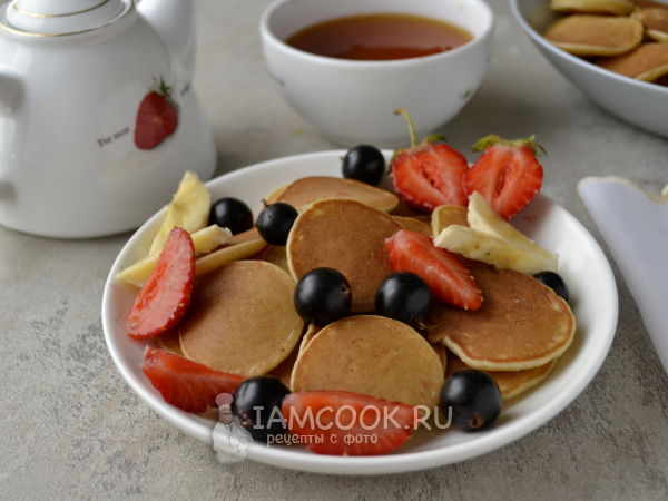 Банановые мини-панкейки, рецепт с фото