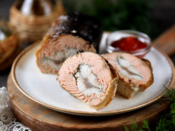 Рулет из горбуши и скумбрии, рецепт с фото