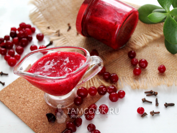Соус из клюквы на зиму, рецепт с фото