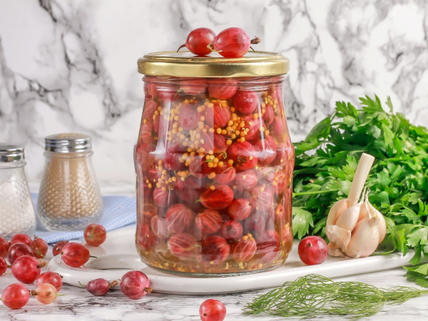 Маринованный крыжовник на зиму, рецепт с фото