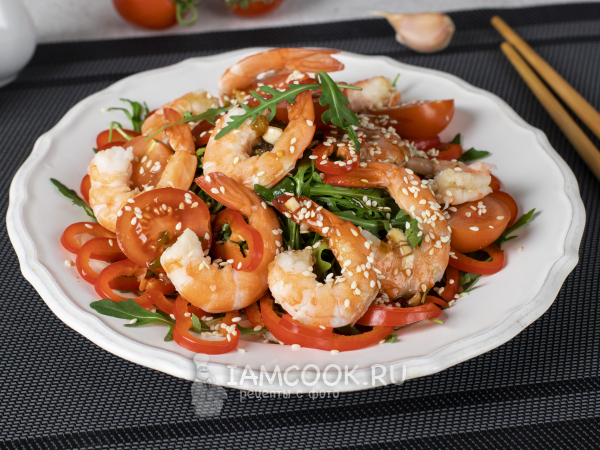 Тайский салат с креветками, рецепт с фото