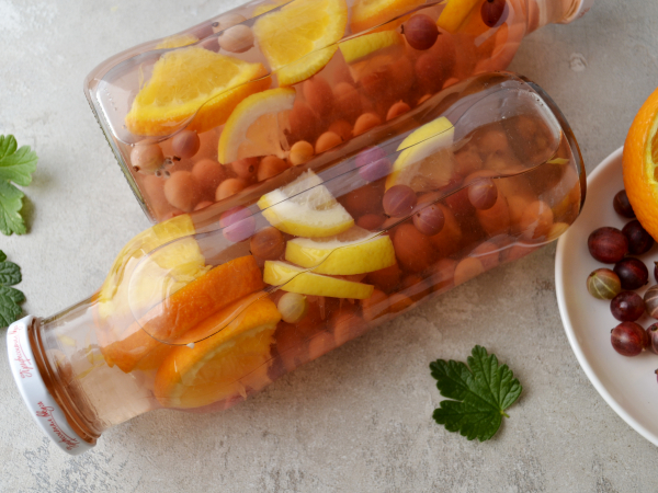 Компот из крыжовника с лимоном и апельсином на зиму, рецепт с фото