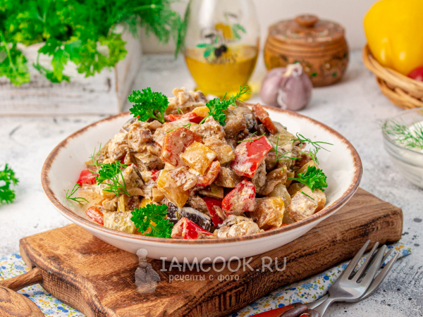 Тушеные овощи со сметаной на сковороде, рецепт с фото