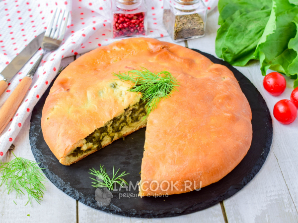 Осетинский пирог с щавелем и сыром, рецепт с фото