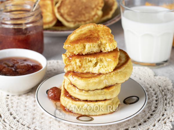 Оладьи с тыквой на молоке, рецепт с фото