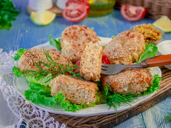 Рыбные котлеты из фарша семги, рецепт с фото