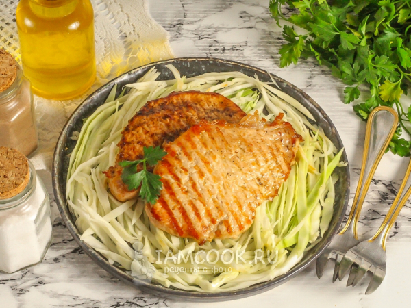 Эскалоп из свинины на сковороде-гриль, рецепт с фото