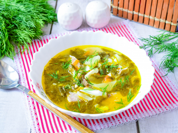 Суп из ревеня и щавеля, рецепт с фото