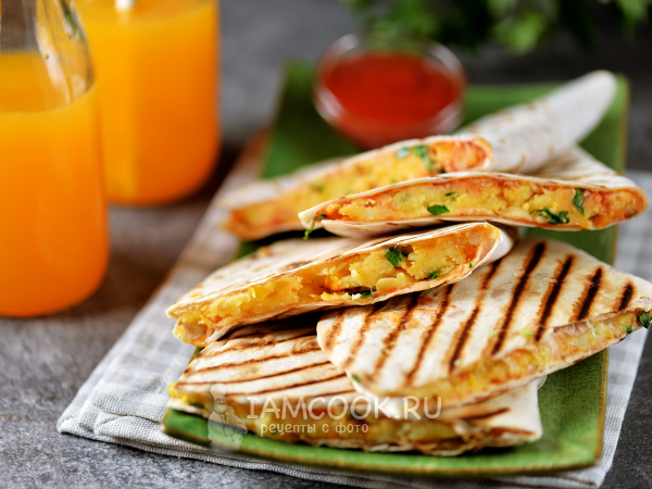 Тако Мексикано с картофелем и сыром, рецепт с фото