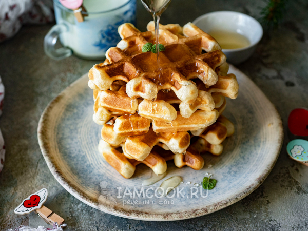 Постные венские вафли в электровафельнице, рецепт с фото