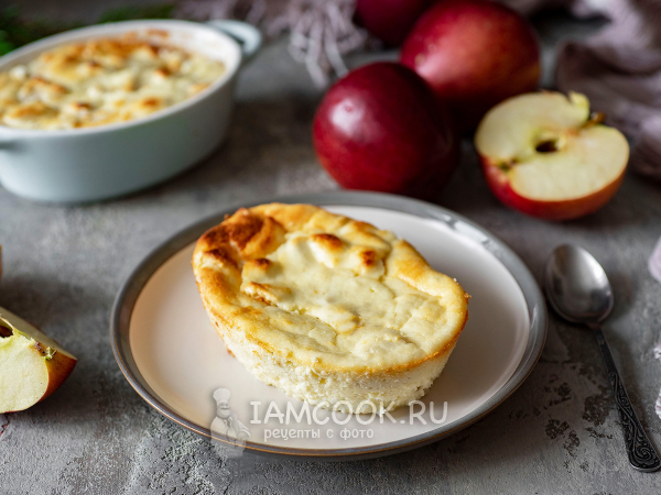Суфле из яблок и творога в духовке, рецепт с фото