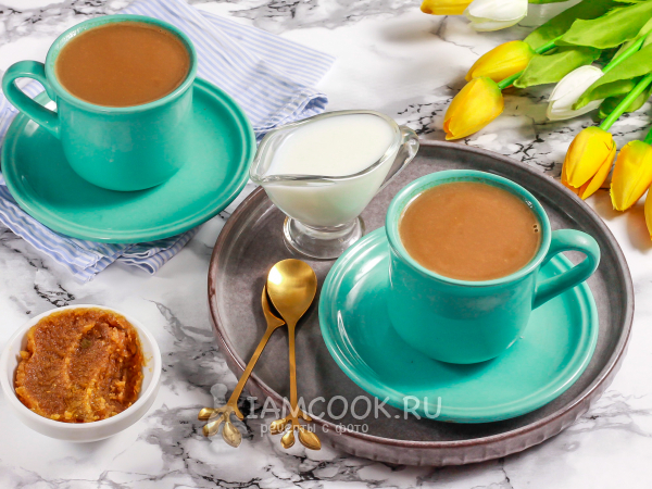 Кофе с арахисовой пастой, рецепт с фото