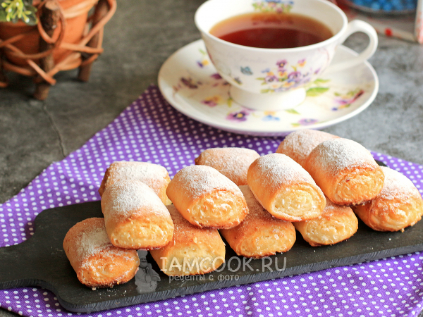 Творожные рулетики с кокосовой стружкой, рецепт с фото