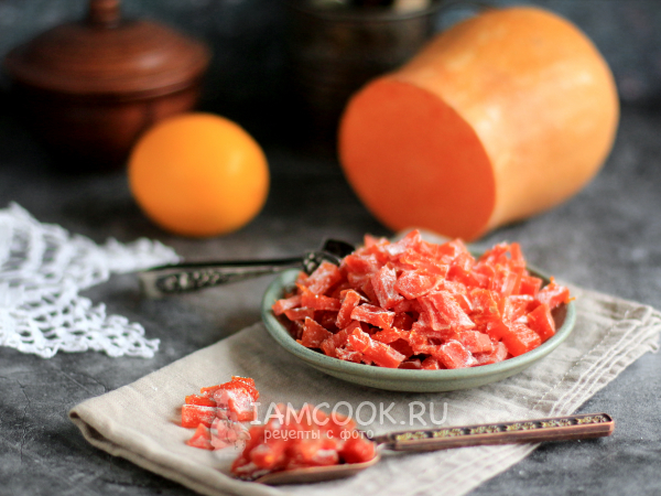 Цукаты из тыквы с лимоном и мёдом, рецепт с фото