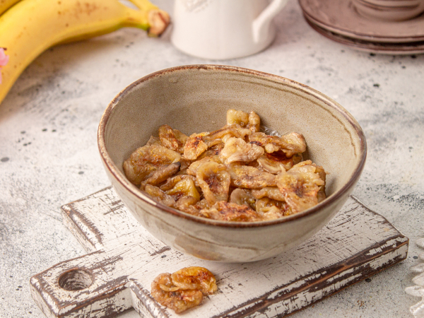 Банановые чипсы в микроволновке, рецепт с фото