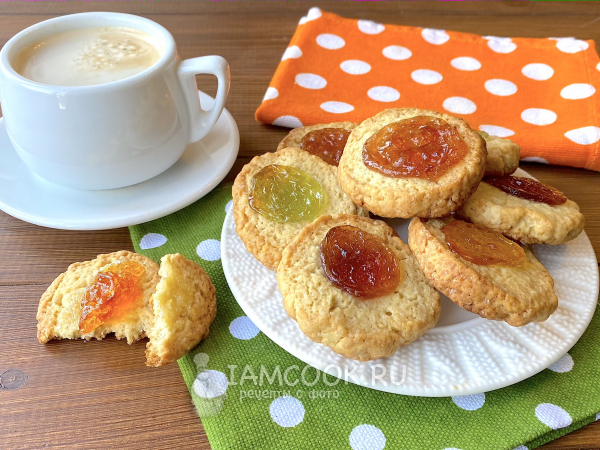 Постное печенье с мармеладом, рецепт с фото