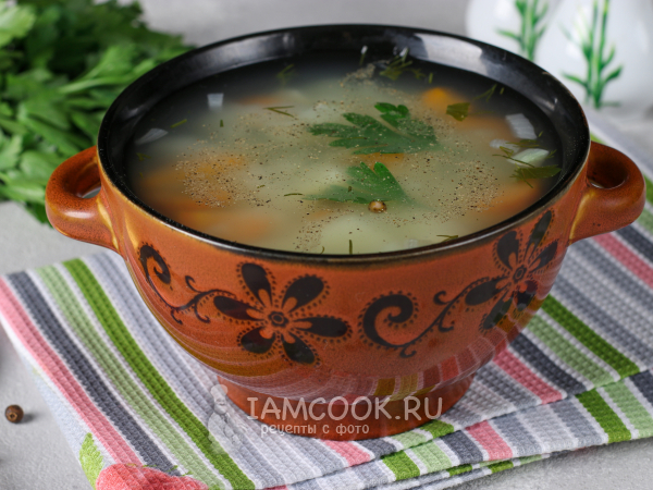 Диетический картофельный суп, рецепт с фото