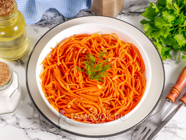 Морковь по-корейски с соевым соусом, рецепт с фото