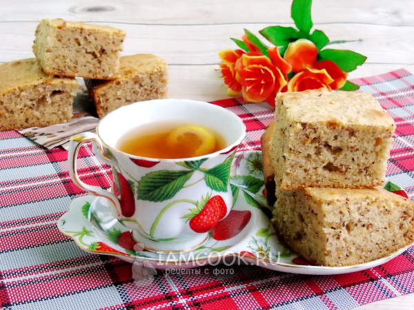 Пирог на сметане (с миндальной крошкой), рецепт с фото