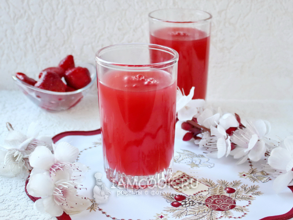 Кисель из замороженной клубники, рецепт с фото