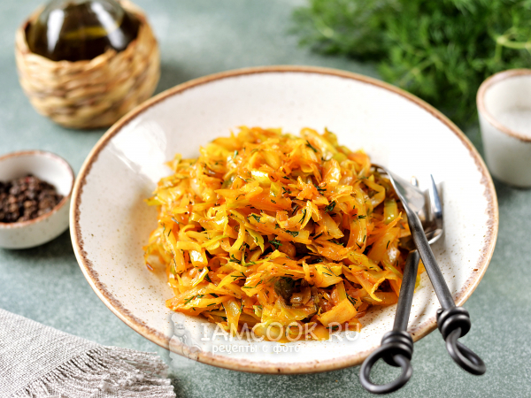 Жареная капуста, рецепт с фото