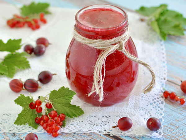Желе из красной смородины и крыжовника на зиму, рецепт с фото