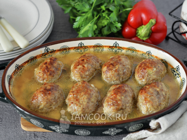 Котлеты из свинины и индейки в духовке, рецепт с фото