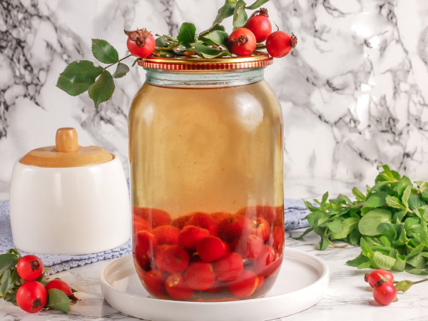 Компот из шиповника на зиму, рецепт с фото