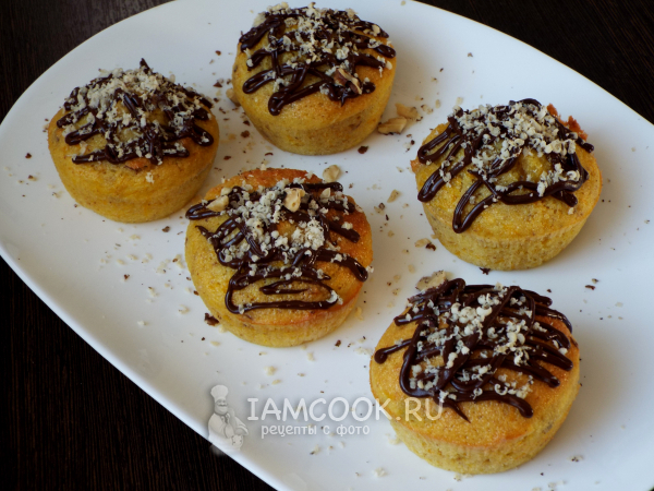 Тыквенные кексы с манкой (на кефире), рецепт с фото