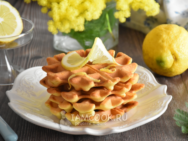 Лимонные вафли, рецепт с фото