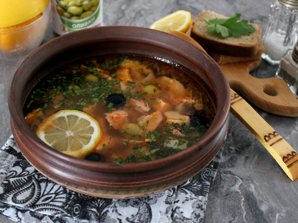 Сборная солянка рыбная (классический рецепт), рецепт с фото