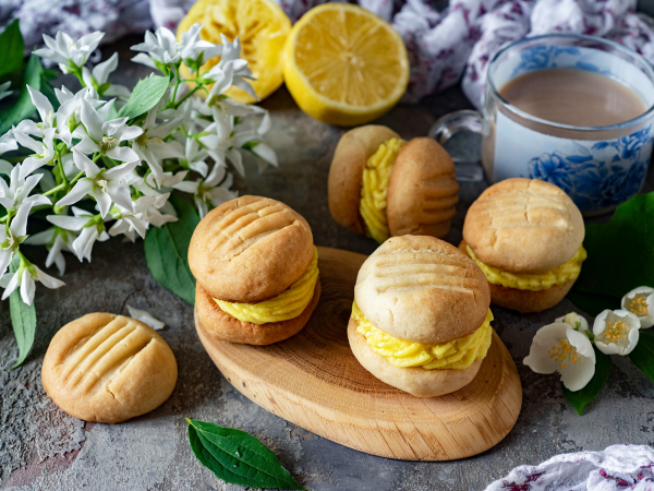 Печенье с лимонным кремом, рецепт с фото