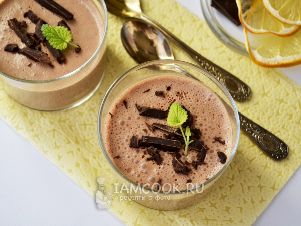 Суфле из ряженки и желатина с какао, рецепт с фото