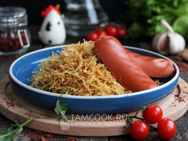 Нан палау из вермишели на сковороде, рецепт с фото